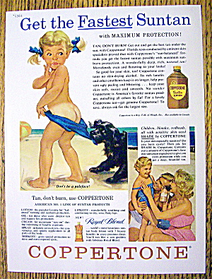 Coppertone ad: cute in the 1970ies, now child porn and bestiality?