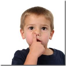 embarrassing nose-picking photo. Might haunt the kid once he becomes president or senator
