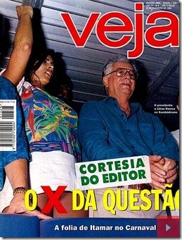 Brazilian President with panty-less woman 1994