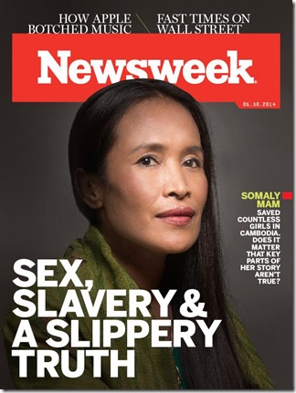 Somaly Mam Sex Slavery Hoax ---NewsWeek20140523cover600x800
